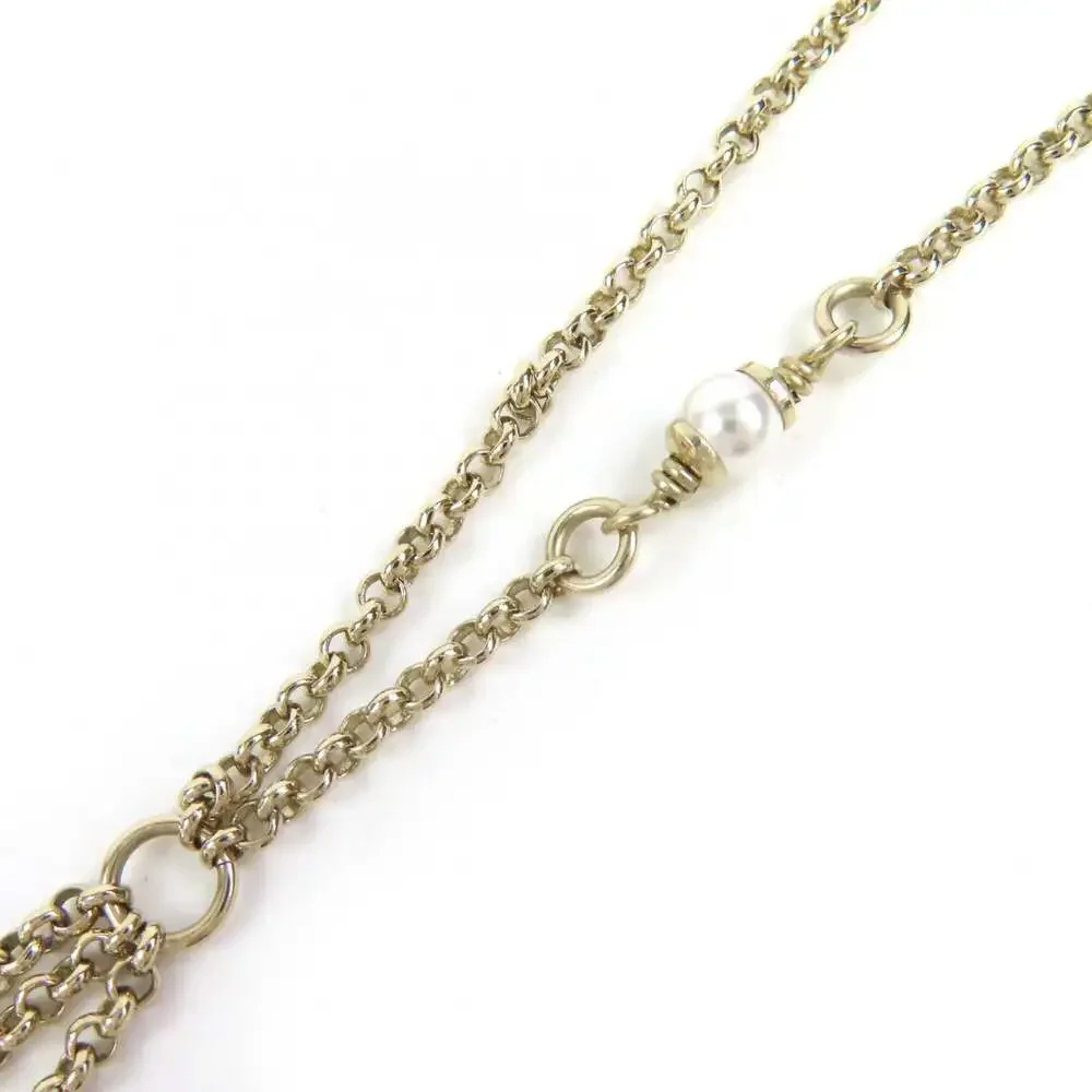 Chanel Cc Logo Pendant Necklace Metal #261340C11B